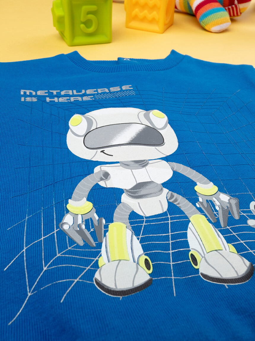Camisola azul bebé com estampado - Prénatal