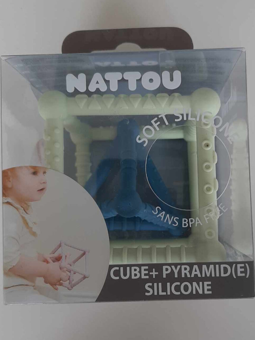 Conjunto de 2 cubos de silicone verde/azul - nattou - Nattou