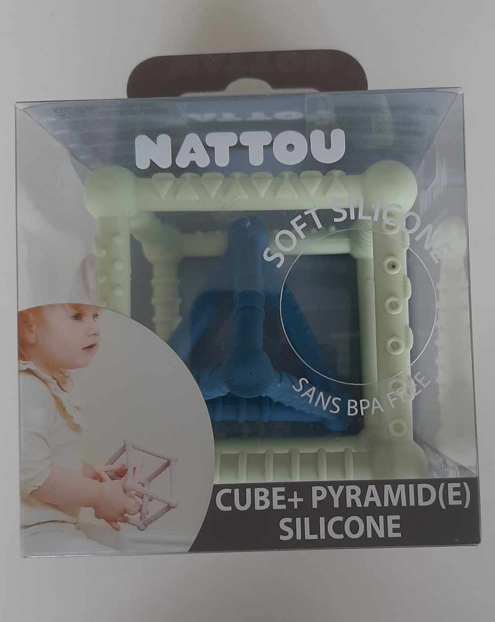 Conjunto de 2 cubos de silicone verde/azul - nattou - Nattou