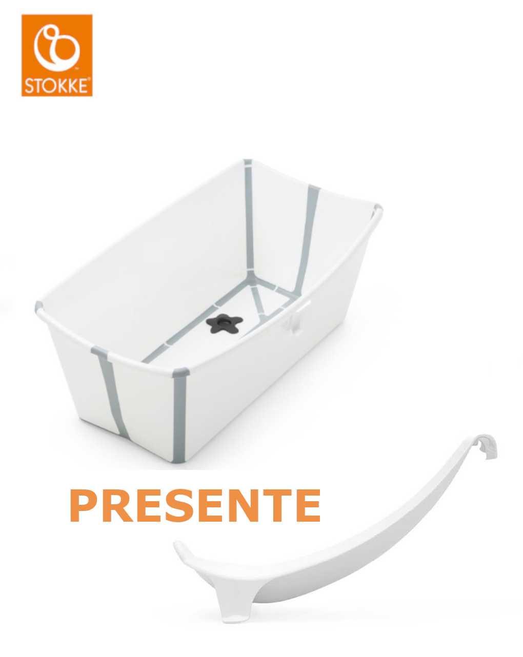 Flexi bath white + suporte gratuito - stokke® - Stokke