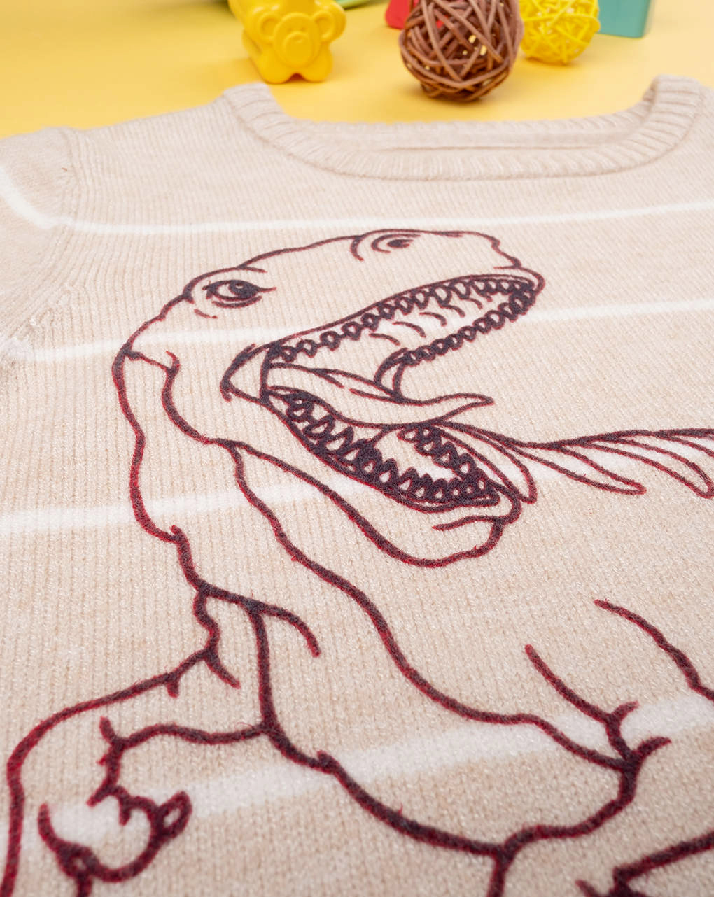 Camisola tricotada "dinosrauro" para criança - Prénatal