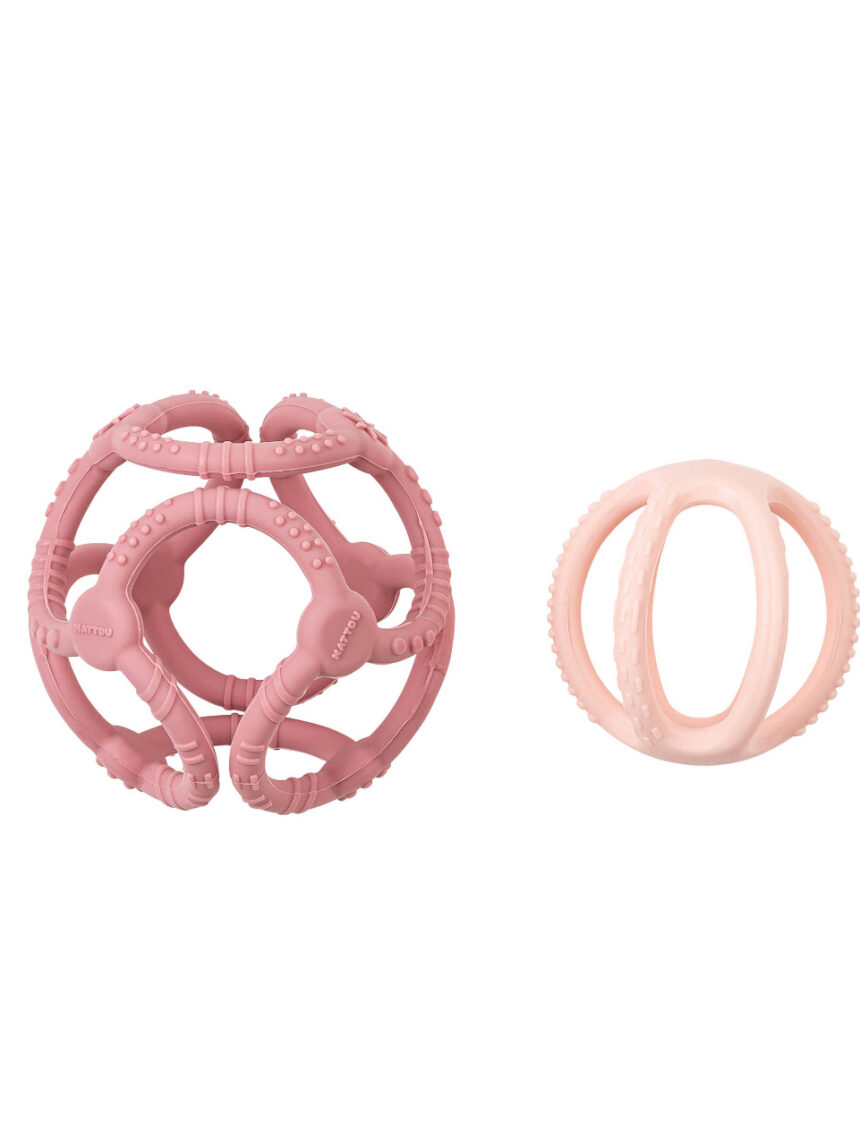 Conjunto de 2 bolas de silicone cor-de-rosa - nattou - Nattou