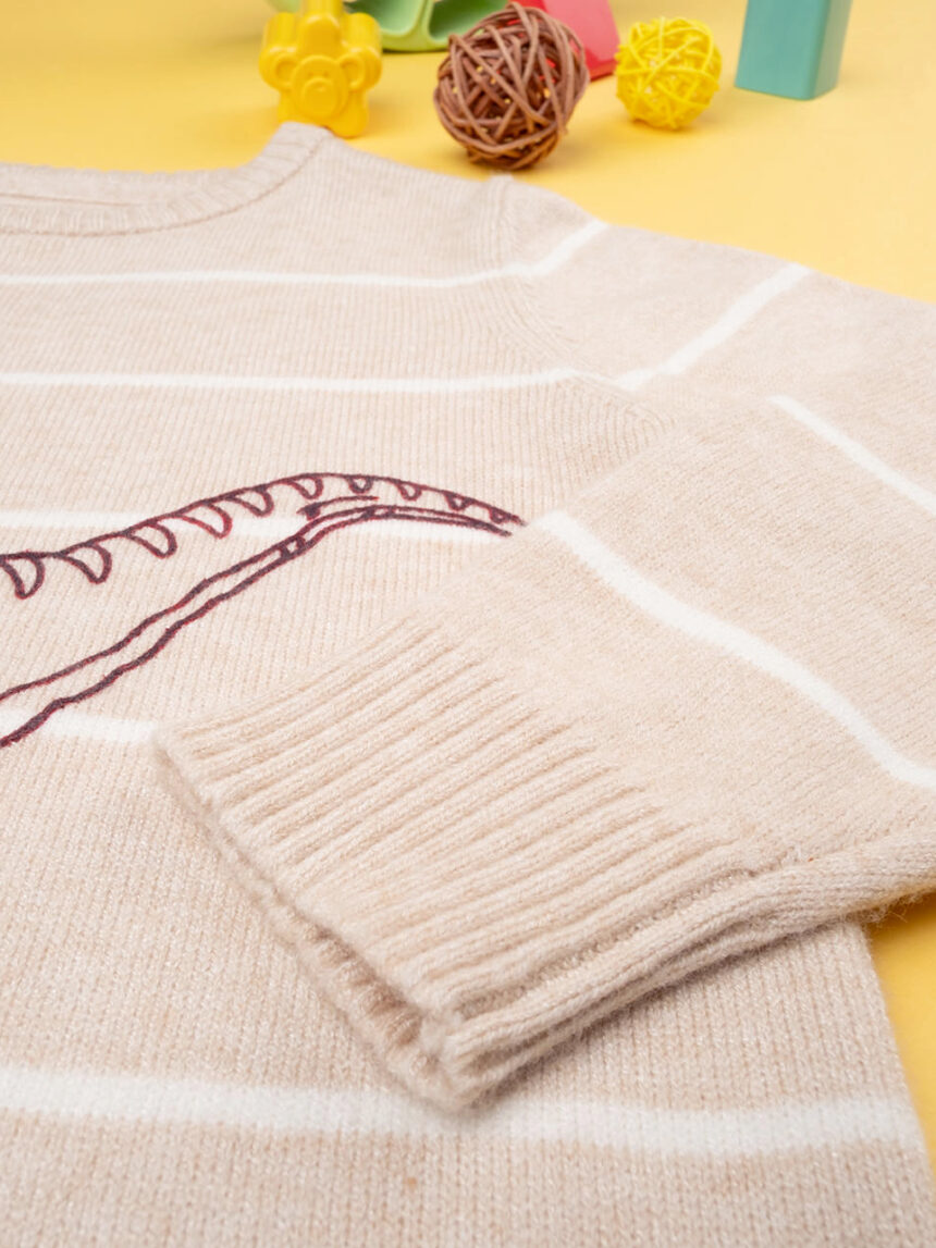 Camisola tricotada "dinosrauro" para criança - Prénatal