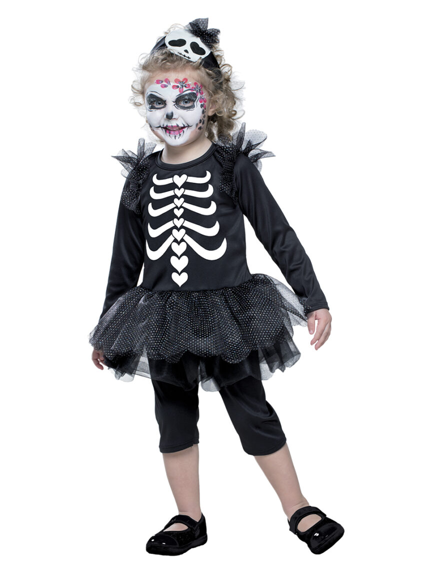 Fato de esqueleto para bebé 2-3 anos - rainha do carnaval - Carnaval Queen