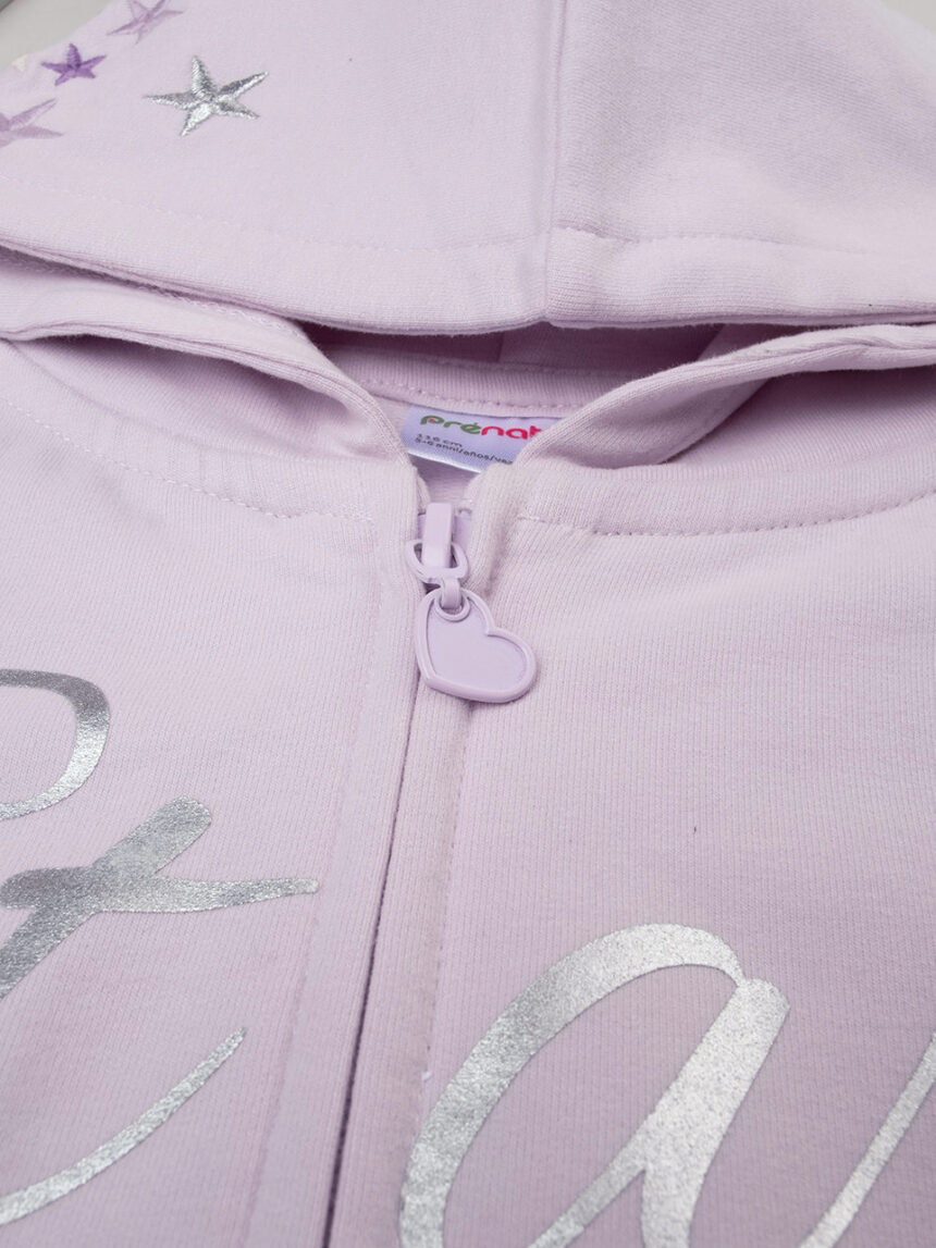 Camisola com capuz para rapariga lilás - Prénatal