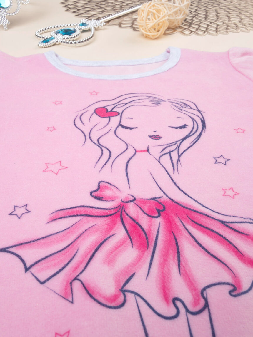Pijama de duas peças em chenille "princess" para menina - Prénatal