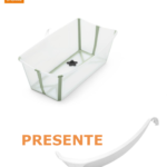 Flexi bath trasparent green + suporte gratuito - stokke®