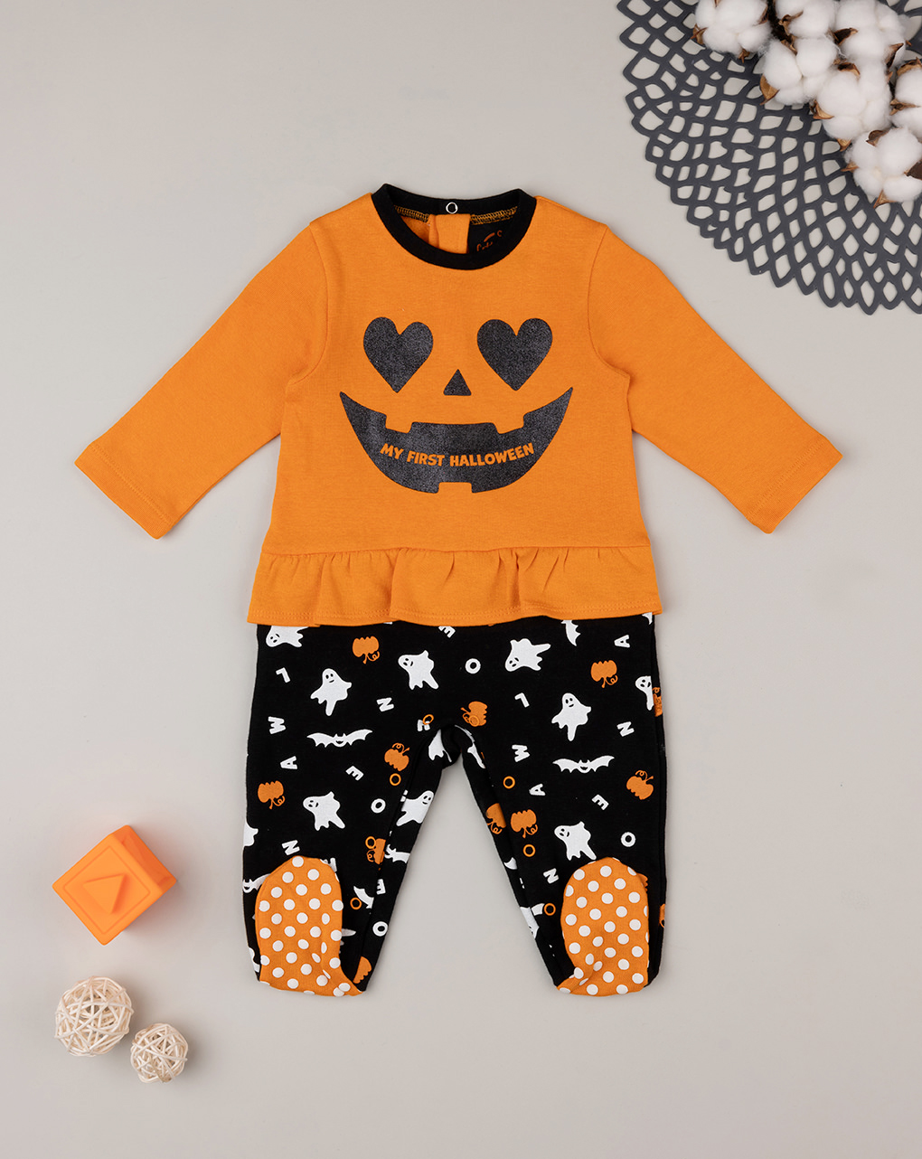 Pijama de uma peça de halloween para bebé menina - Prénatal