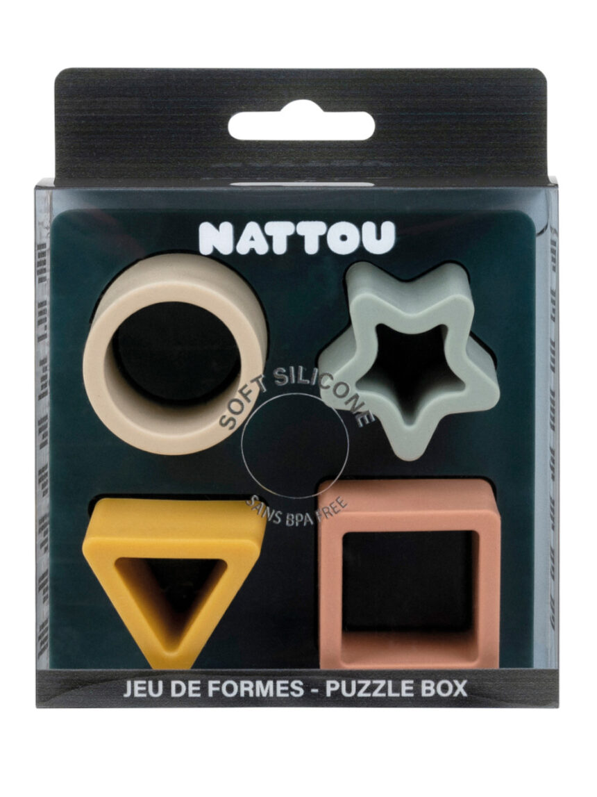Formas intercaladas de silicone verde escuro - nattou - Nattou