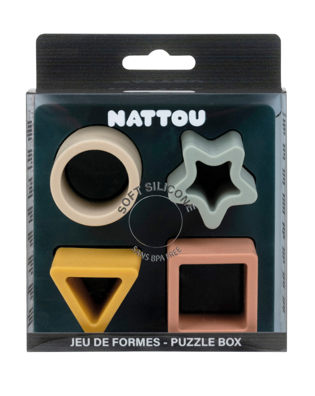 Formas intercaladas de silicone verde escuro - nattou - Nattou
