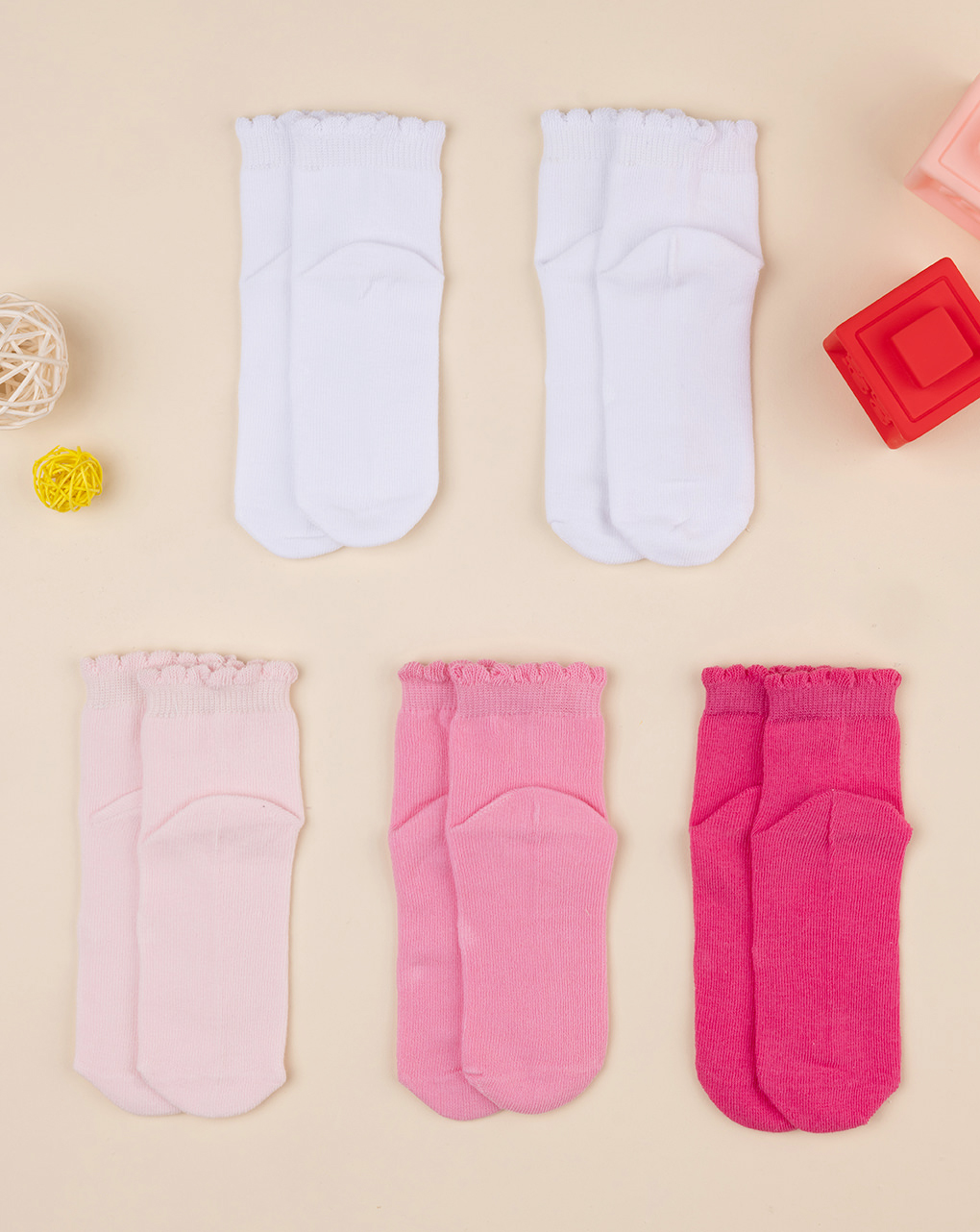 Conjunto de 5 pares de meias para raparigas - Prénatal