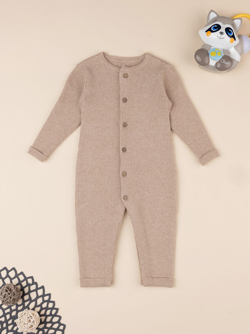 Tutina jersey bege neonato - Prénatal