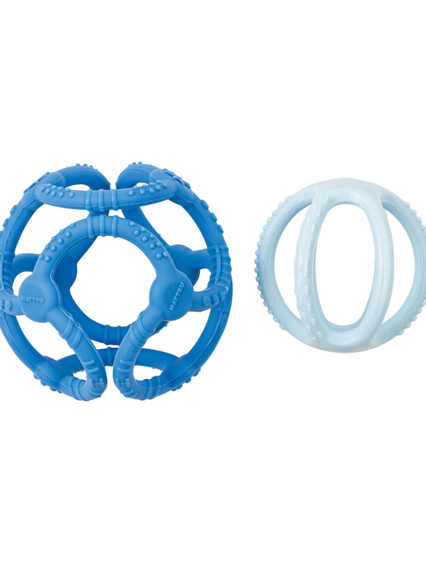 Conjunto de 2 bolas de silicone azul claro - nattou - Nattou
