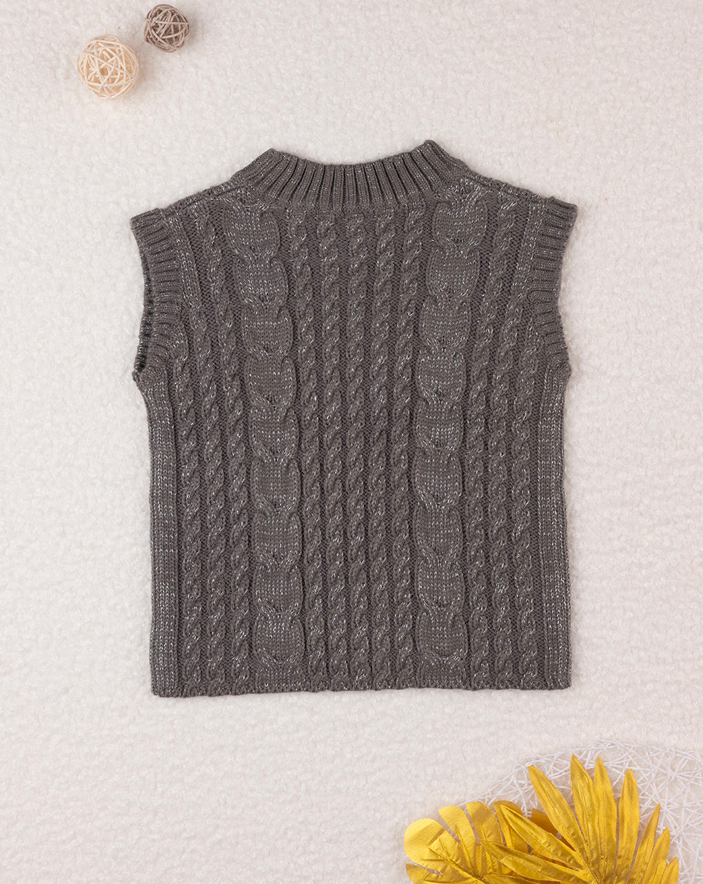 Colete de tricot cinzento para rapaz - Prénatal