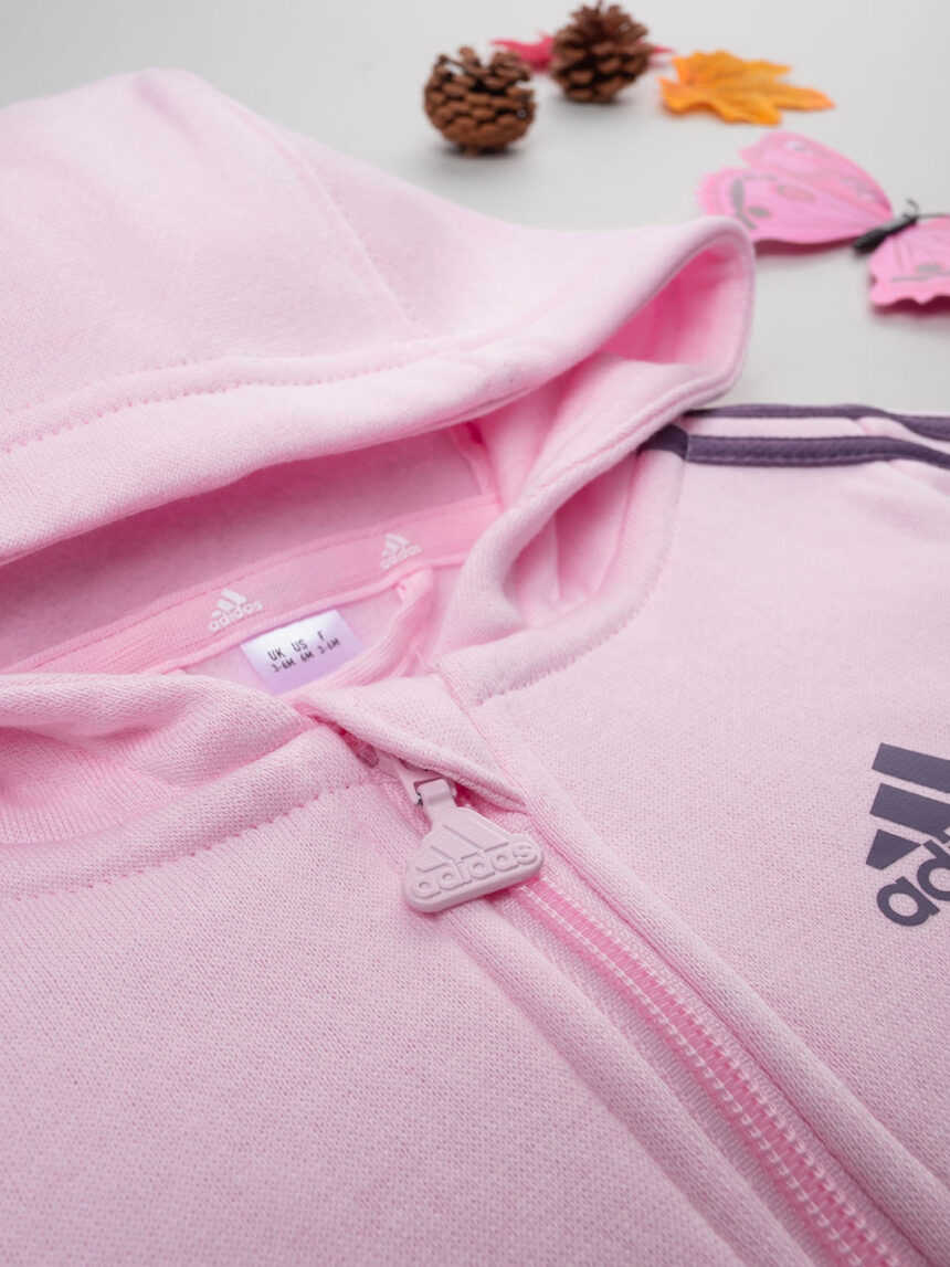 Fato de treino casual da marca adidas para rapariga rosa/roxo - Adidas
