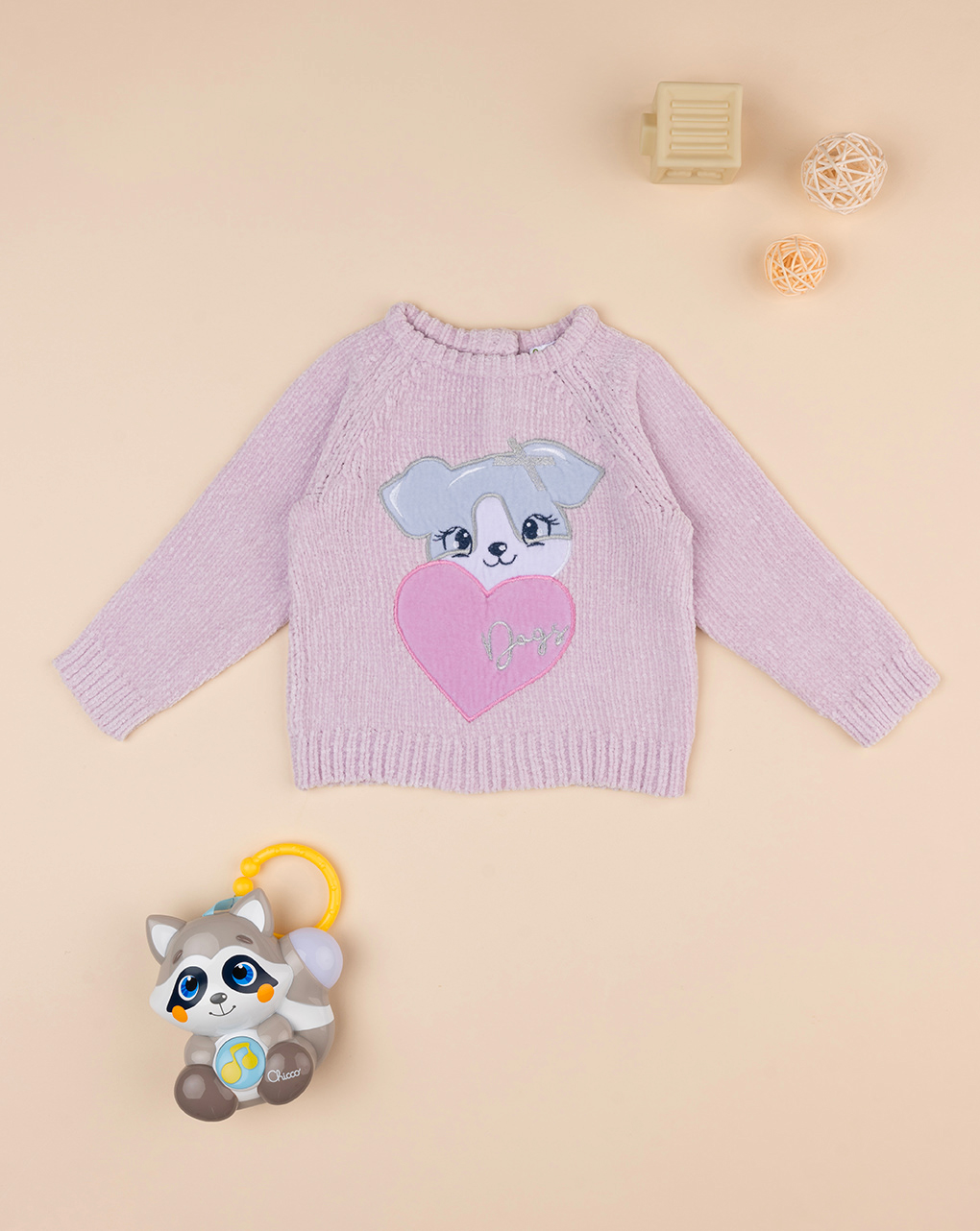 Camisola tricot lilás para rapariga - Prénatal