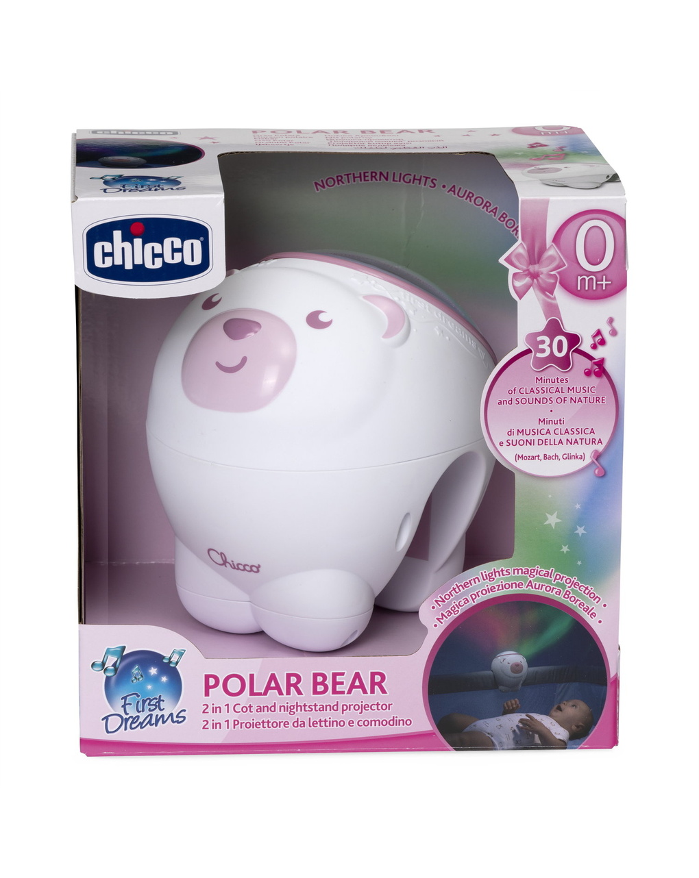 Projetor urso polar rosa 0+ meses - chicco - Chicco