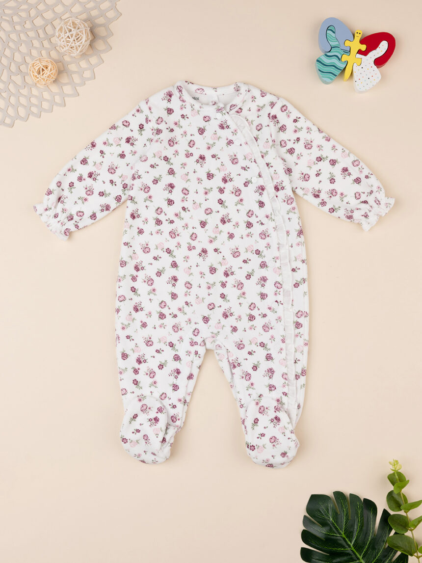 Fato de dormir em chenille multicolorido para bebé - Prénatal