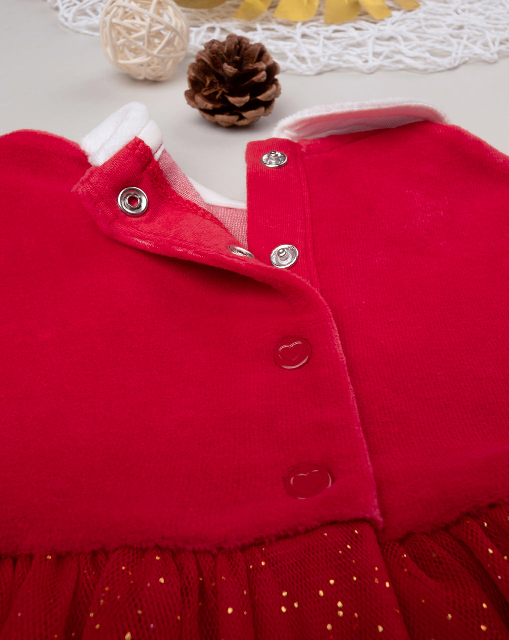 Vestido vermelho para bebé - Prénatal