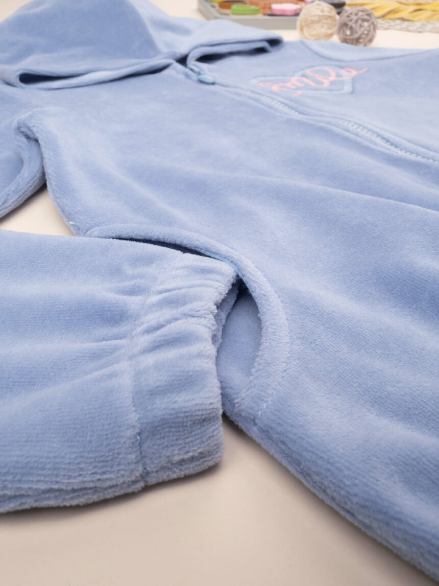 Camisola de chenille azul bebé - Prénatal