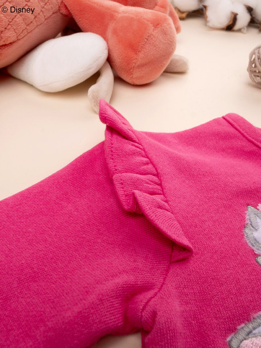 Pijama de pelúcia de algodão orgânico rosa bebé - Prénatal