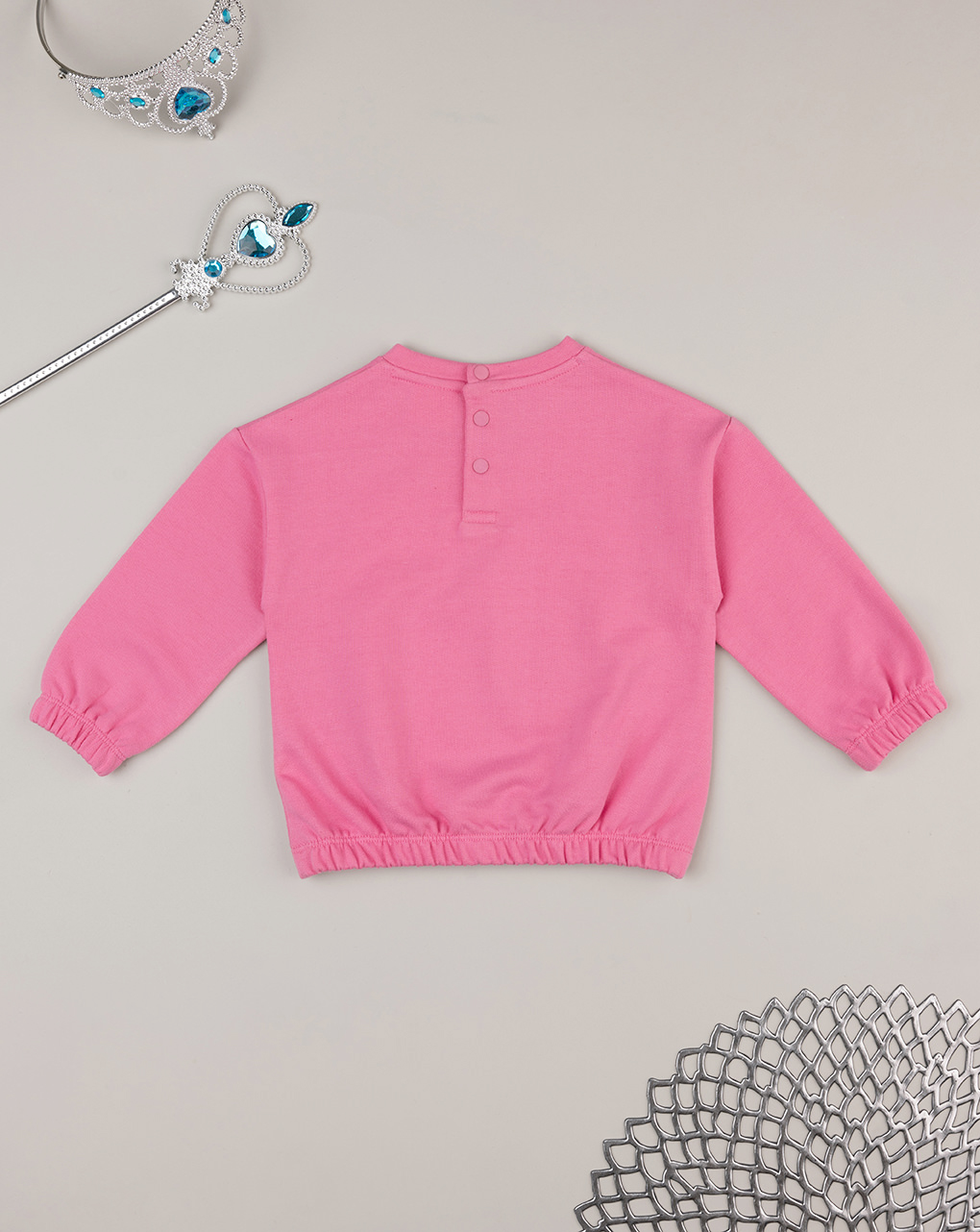 Camisola casual de felpo para menina cor-de-rosa - Prénatal