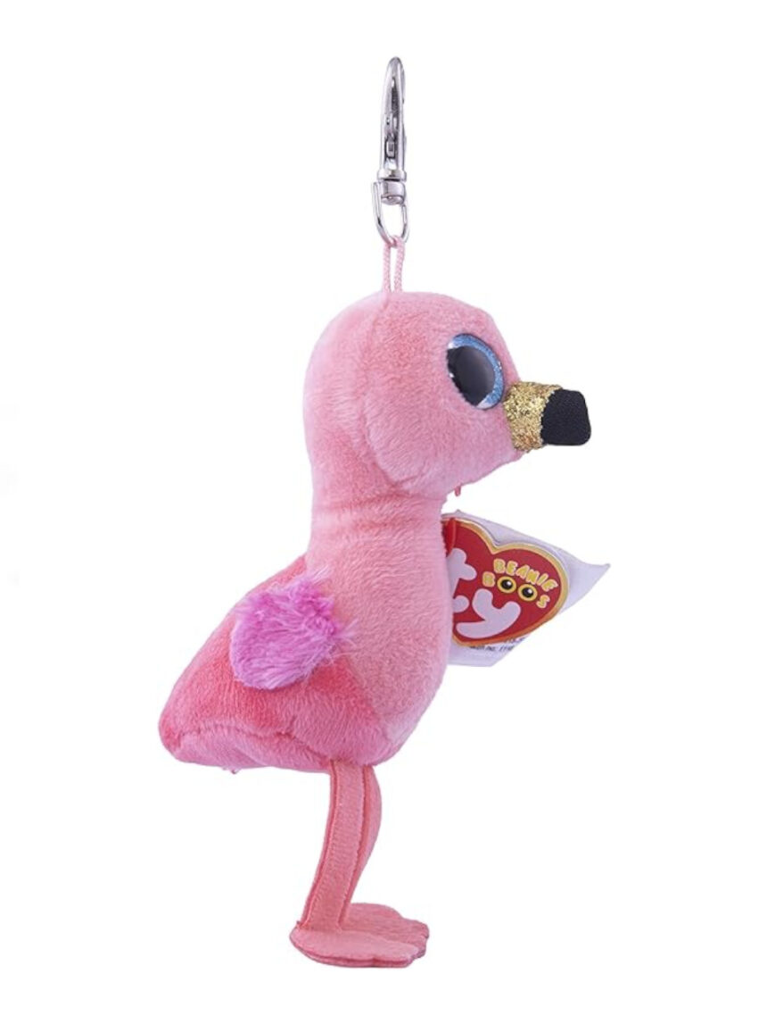 Porta-chaves de peluche - clips para gorros - flamingo gilda - ty - Ty