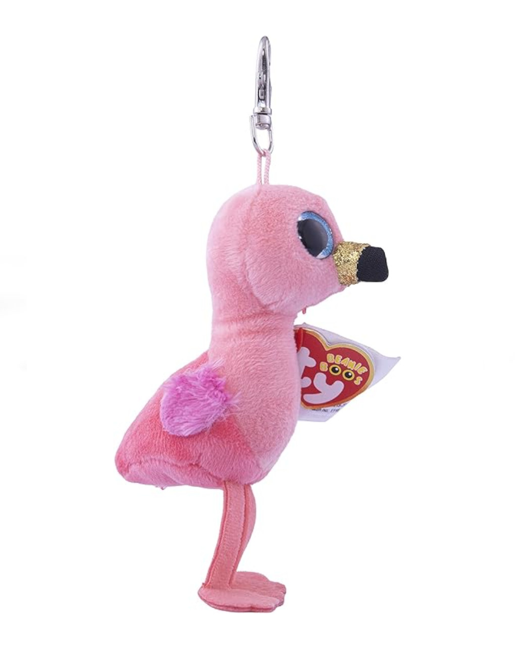 Porta-chaves de peluche - clips para gorros - flamingo gilda - ty - Ty