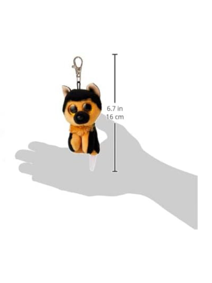 Porta-chaves de peluche - clips beanie boos - espírito de cão pastor alemão - ty - Ty