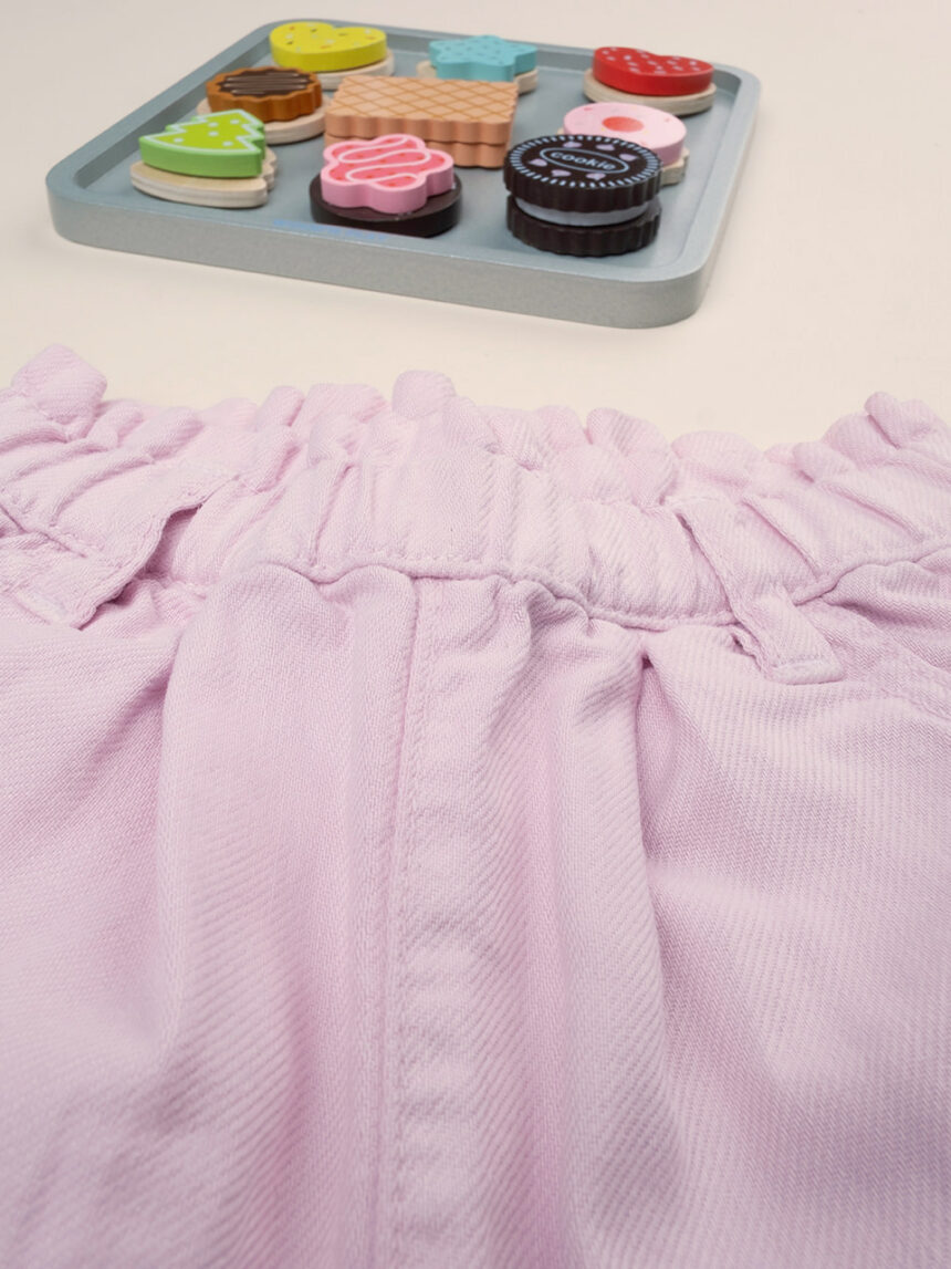 Calças de sarja casuais para rapariga cor-de-rosa - Prénatal