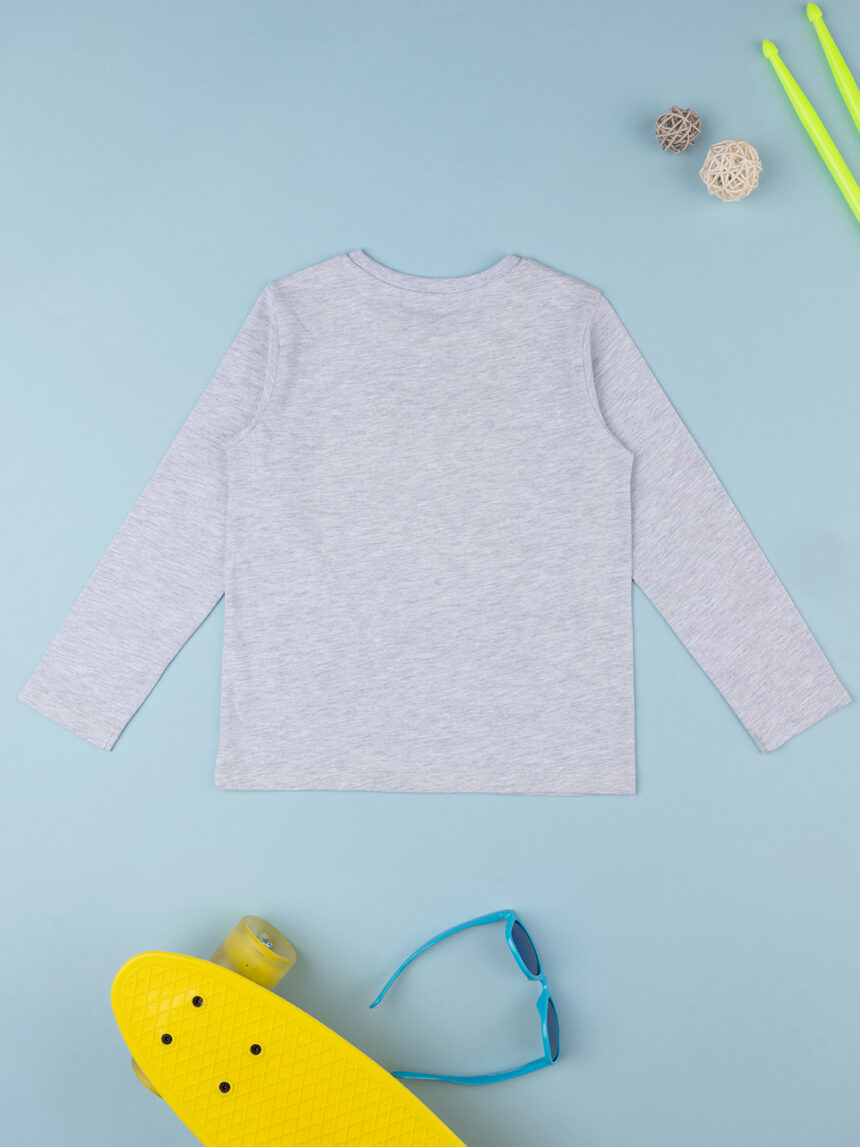 T-shirt cinzenta para bebé com estampado - Prénatal