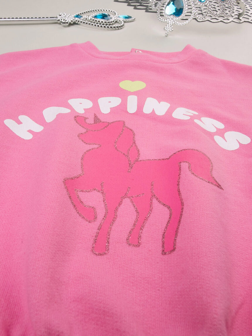 Camisola casual de felpo para menina cor-de-rosa - Prénatal