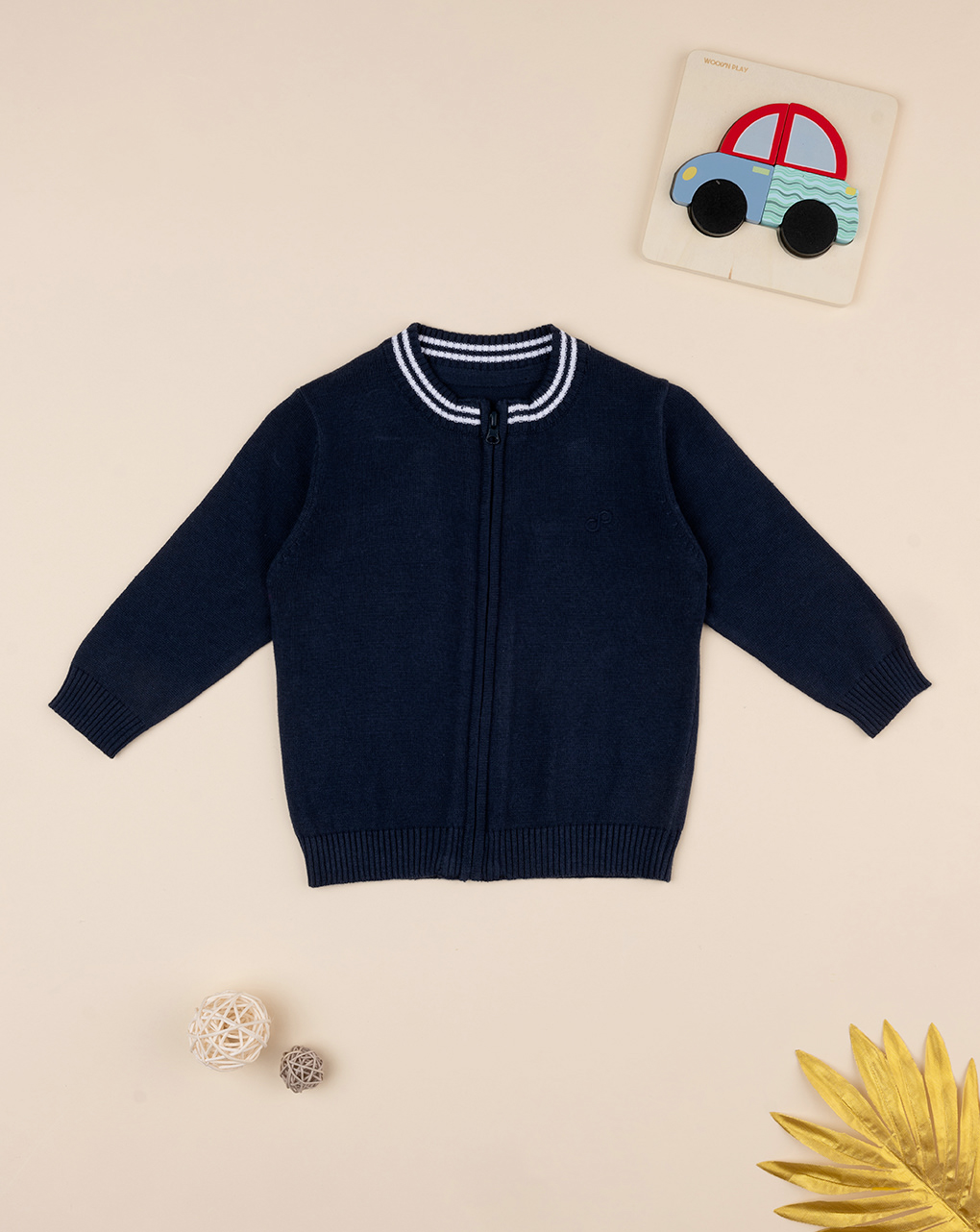 Sweatshirt casual de manga comprida para criança azul - Prénatal