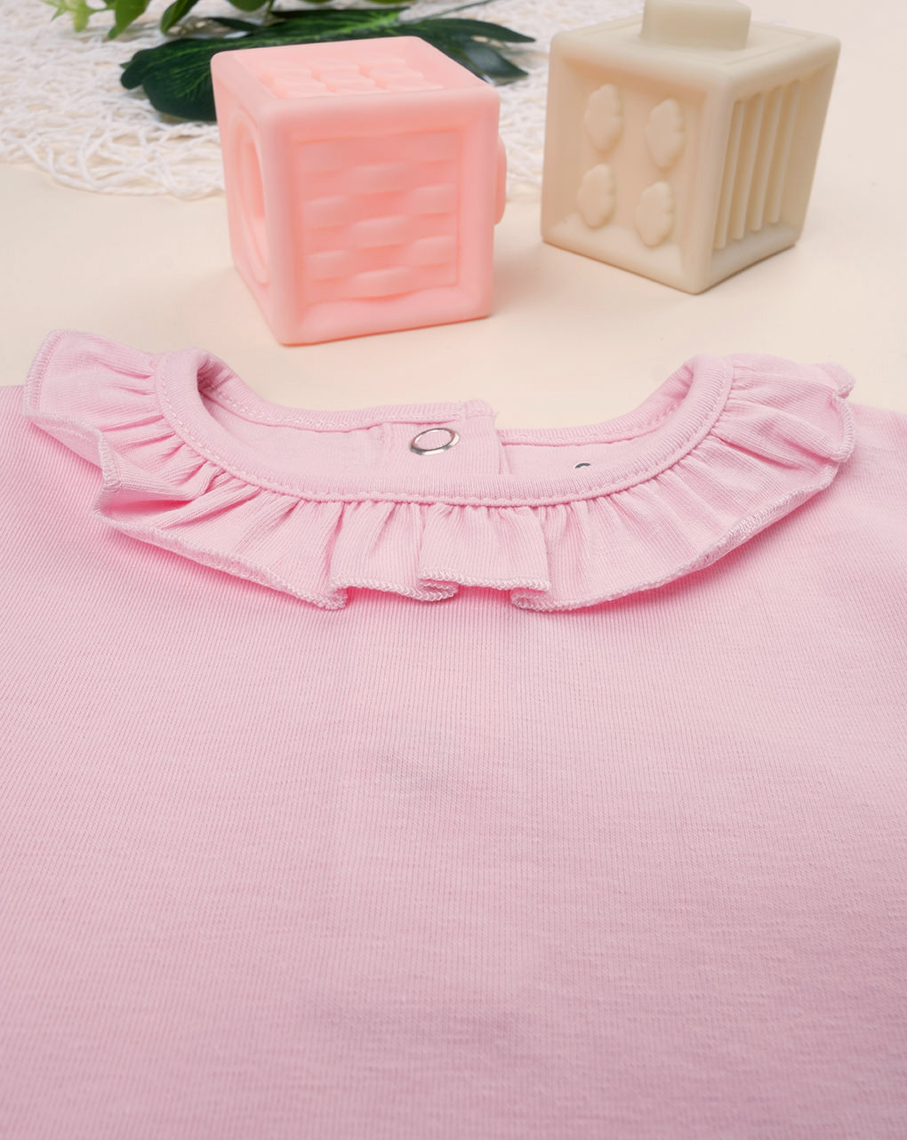 Body básico de manga comprida para rapariga rosa - Prénatal