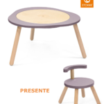 Tabela MuTable V2 lilac + cadeira MuTable Chair V2 Lilac - stokke®