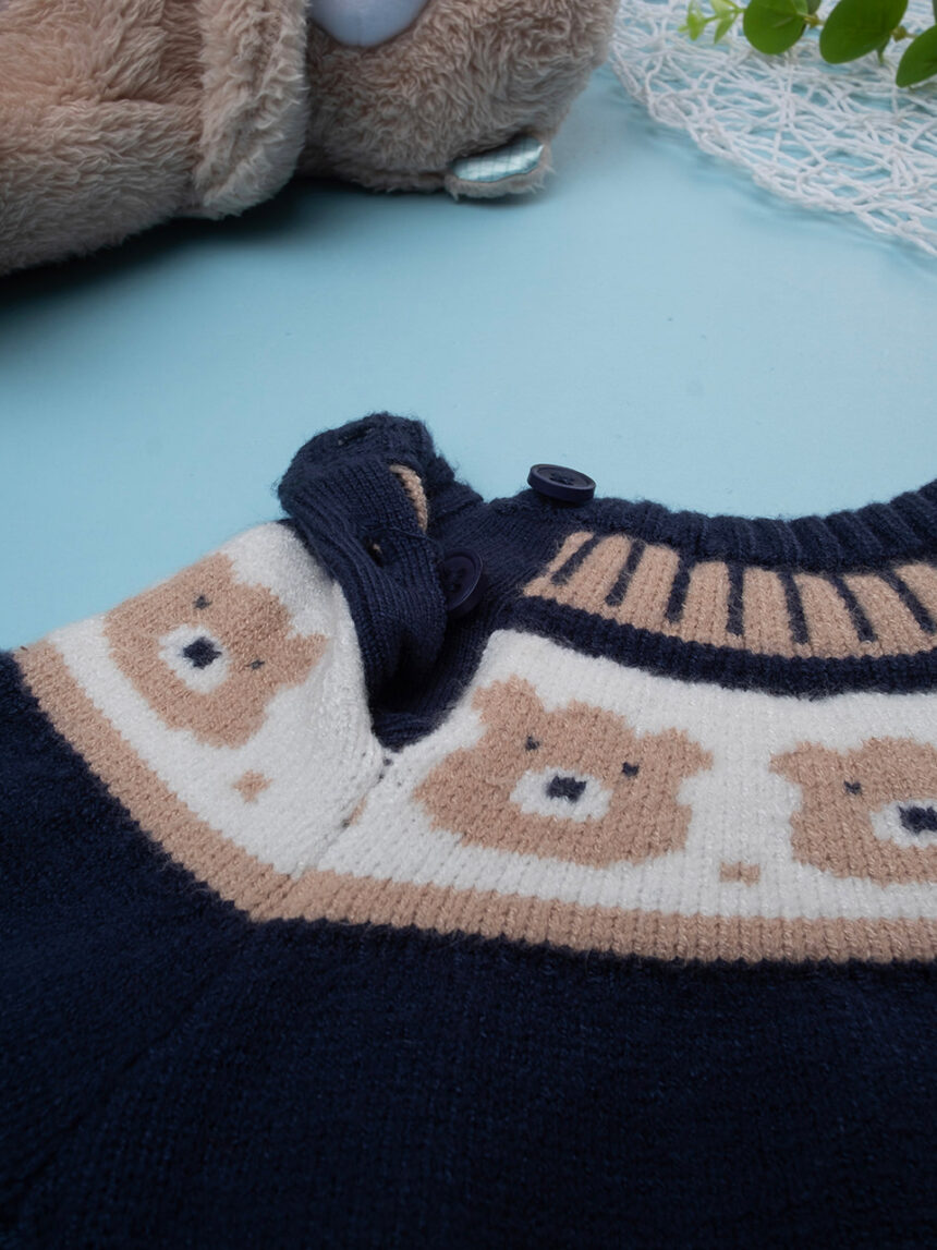 Camisola de tricot azul bebé - Prénatal