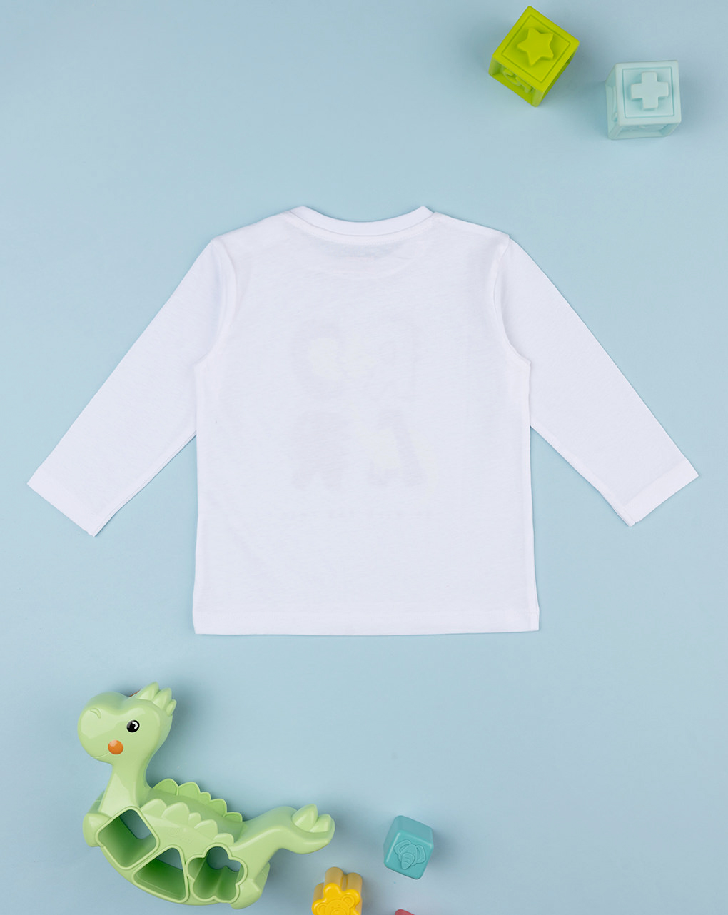 T-shirt branca para bebé com estampado - Prénatal