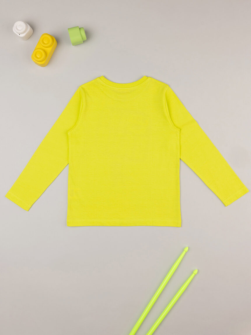 T-shirt amarela para bebé com estampado - Prénatal