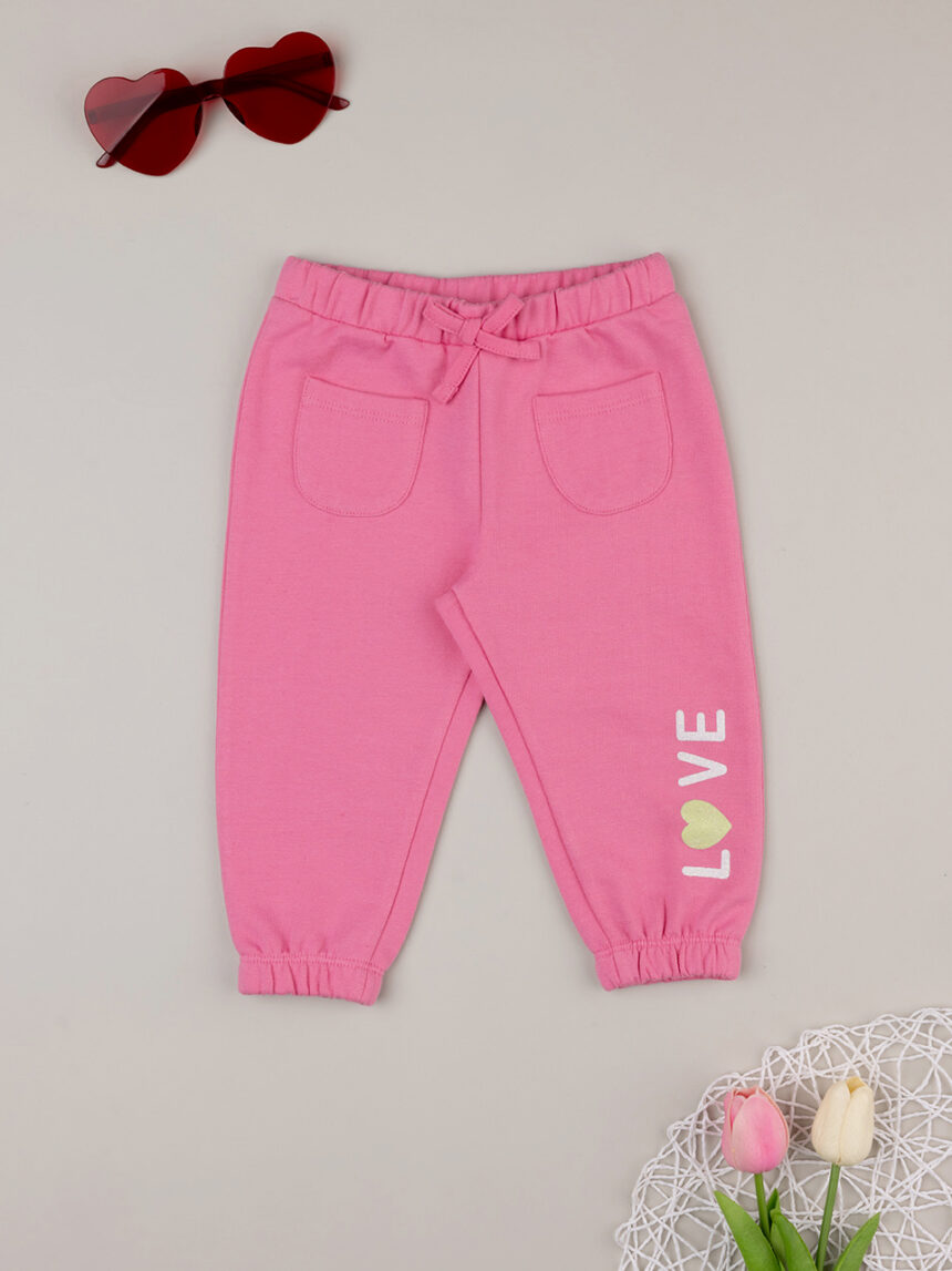 Calças de menina cor-de-rosa - Prénatal