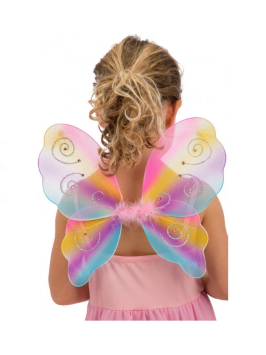 Asas de borboleta multicoloridas 34,5x31 cm - carnival toys - Carnival Toys