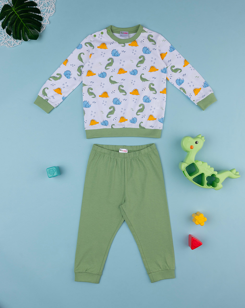 Pijama comprido dinossauro para bebé - Prénatal