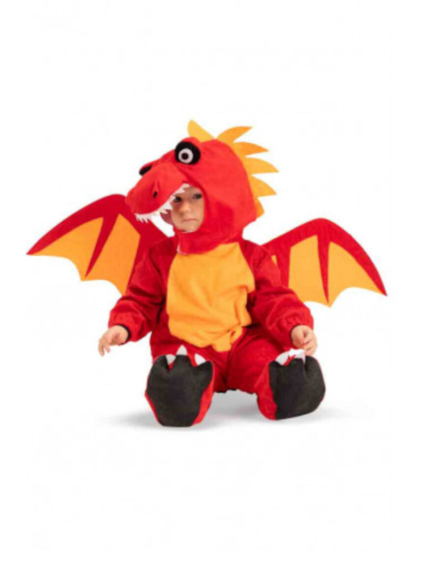 Fato de dormir dragãozinho em pelo com capuz (6/12 meses) - carnival toys - Carnival Toys