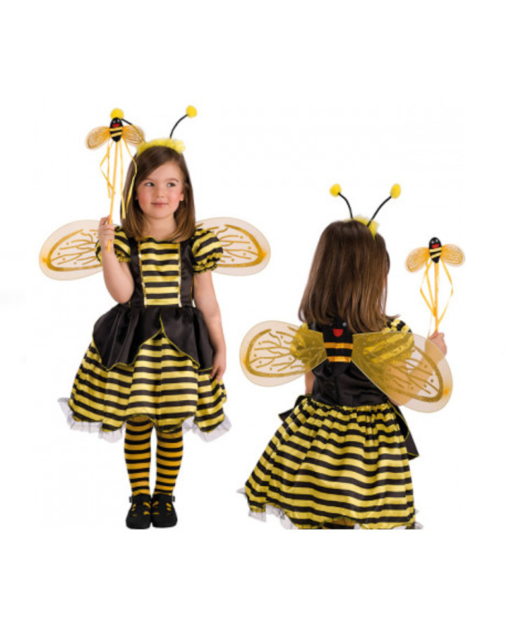 Conjunto abelha bebé (asas 20x65 cm + bandolete e varinha) - carnival toys - Carnival Toys