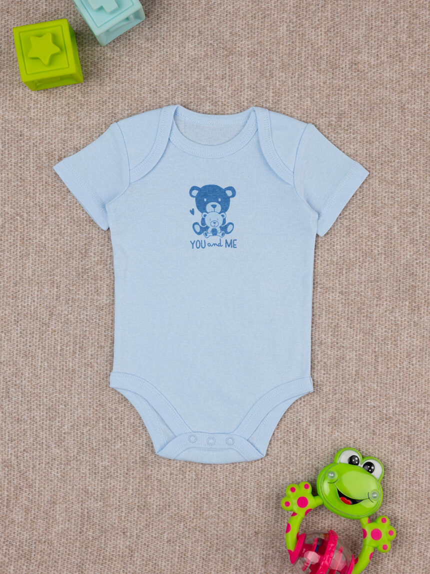 Body azul bebé com estampado - Prénatal