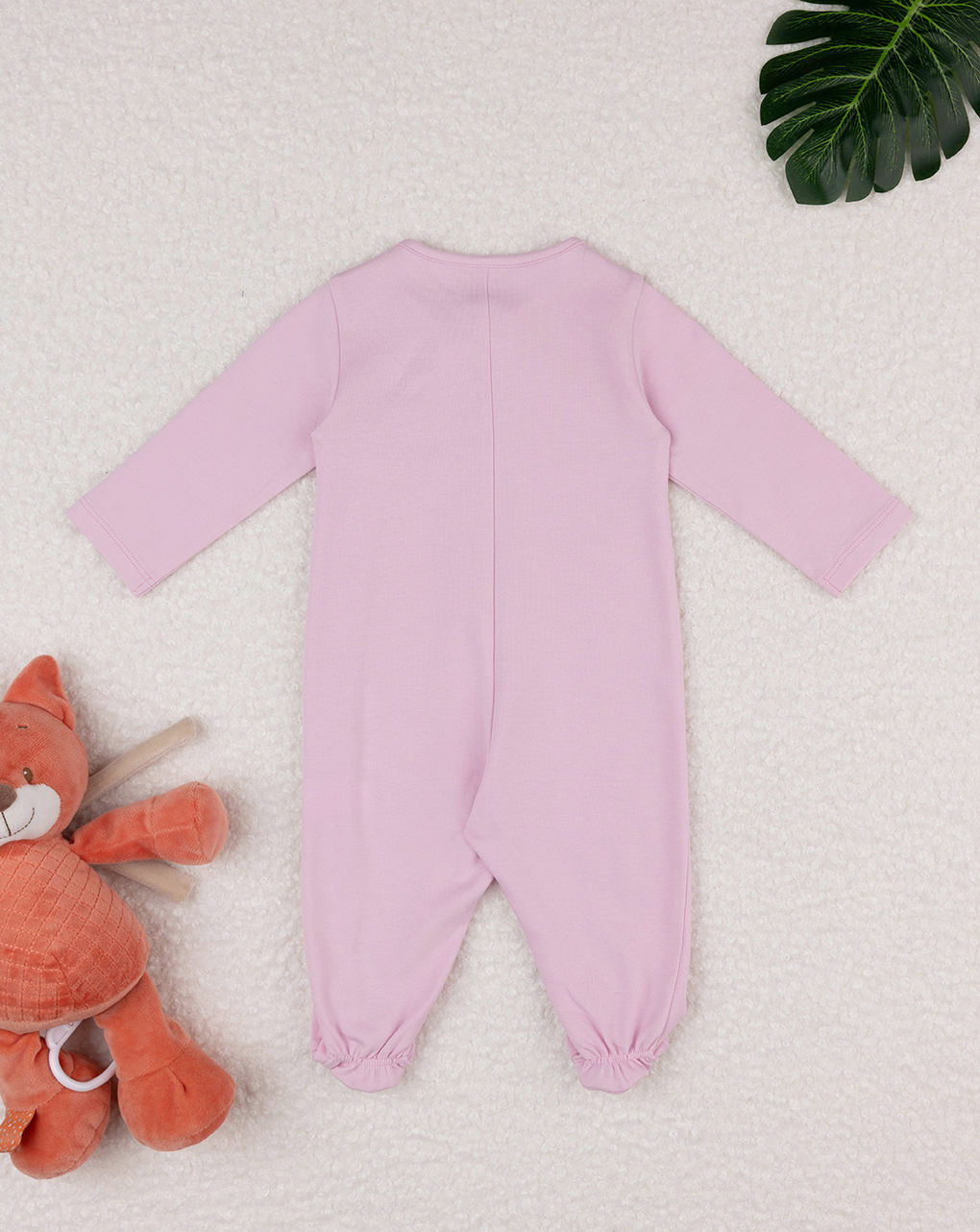 Fato de dormir cor-de-rosa com estampado de recém-nascido - Prénatal