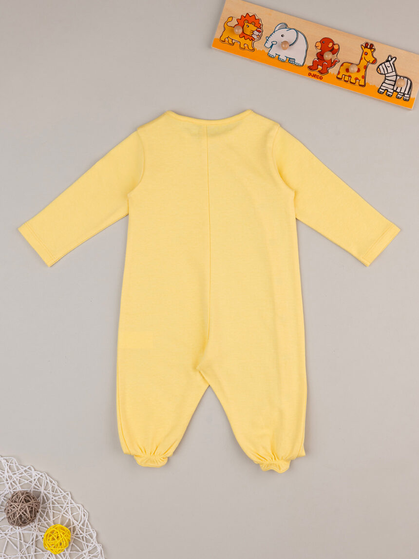 Fato de dormir amarelo para bebé com estampado - Prénatal