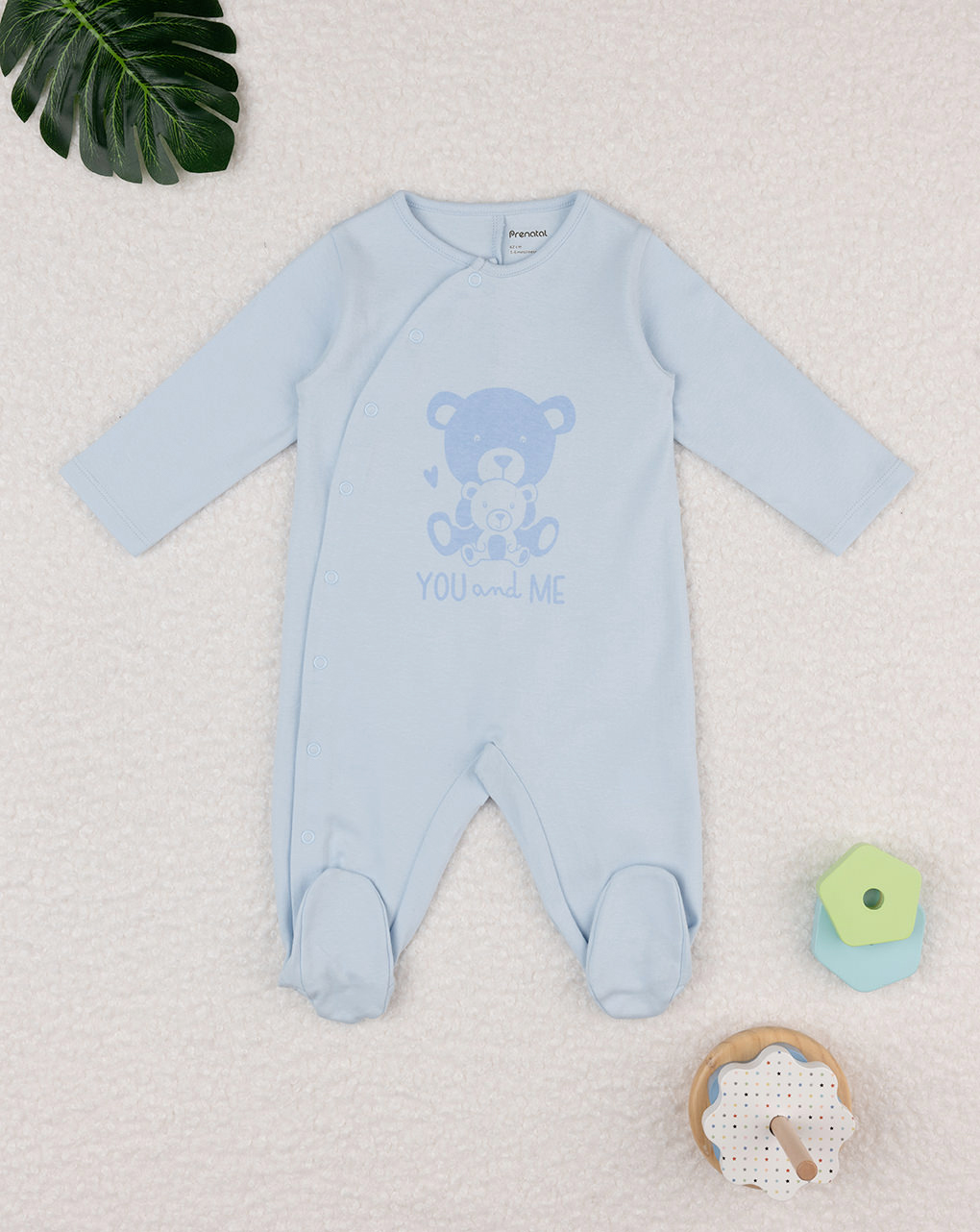 Fato de dormir azul bebé urso - Prénatal