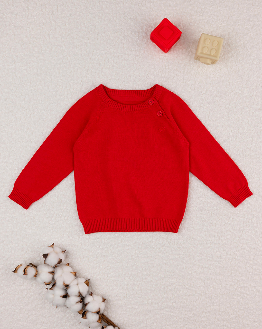 Camisola de algodão vermelho para bebé - Prénatal