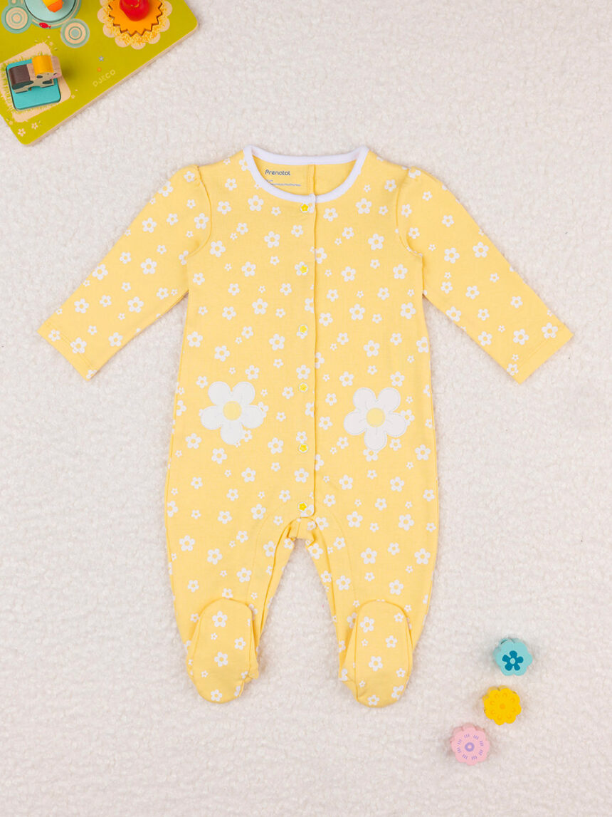 Fato de dormir amarelo para bebé - Prénatal