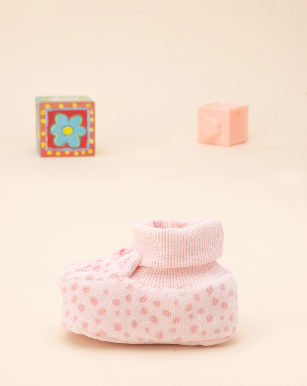 Sapatos de chenille rosa para bebé - Prénatal